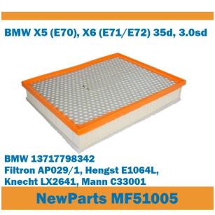 NewParts Filtr powietrza zamiennik AP029/1 do BMW X5 X6 35d 3.0sd MF51005